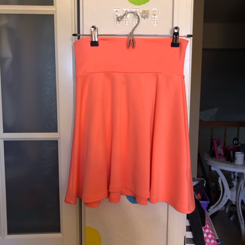 Orange/Coral Skater Skirt